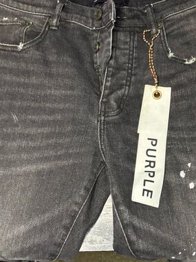 PURPLE Men’s Skinny Jeans - Washed Black